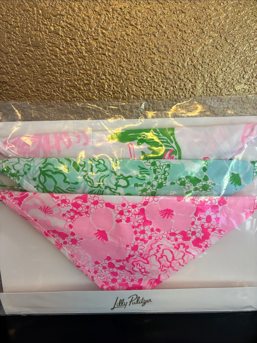 LILLY PULITZER SET OF 3 HEAD SCARVES NEW!!